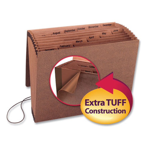 Tuff Expanding Files, 12 Sections, 1-12-cut Tab, Letter Size, Redrope