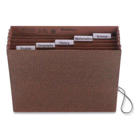 Six-pocket Subject File W- Insertable Tabs, 5.25" Expansion, 6 Sections, 1-5-cut Tab, Letter Size, Redrope