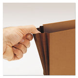 Extra-wide Expanding Wallets W- Elastic Cord, 5.25" Expansion, 1 Section, Legal Size, Redrope