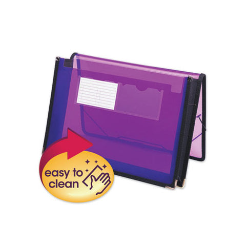 Poly Wallets, 2.25" Expansion, 1 Section, Letter Size, Translucent Purple