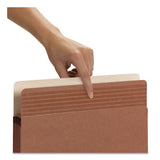 Easy Grip Pockets, 3.5" Expansion, Letter Size, Redrope, 25-box