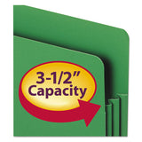 Poly Drop Front File Pockets, 3.5" Expansion, 4 Sections, Letter Size, Assorted, 4-box
