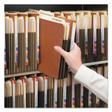 Redrope Drop-front End Tab File Pockets W- Fully Lined Colored Gussets, 3.5" Exp, Letter Size, Redrope-dark Brown, 10-box