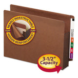 Heavy-duty Redrope End Tab Tuff Pockets, 3.5" Expansion, Letter Size, Redrope, 10-box