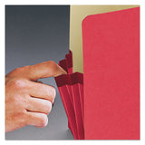Colored File Pockets, 3.5" Expansion, Legal Size, Red