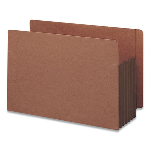 Redrope Drop-front End Tab File Pockets W- Fully Lined Colored Gussets, 5.25" Expansion, Legal, Redrope-dark Brown, 10-box