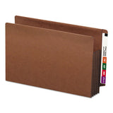 Heavy-duty Redrope End Tab Tuff Pockets, 3.5" Expansion, Legal Size, Redrope, 10-box