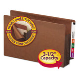 Heavy-duty Redrope End Tab Tuff Pockets, 3.5" Expansion, Legal Size, Redrope, 10-box