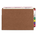 Heavy-duty Redrope End Tab Tuff Pockets, 5.25" Expansion, Legal Size, Redrope, 10-box