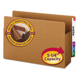 Heavy-duty Redrope End Tab Tuff Pockets, 5.25" Expansion, Legal Size, Redrope, 10-box