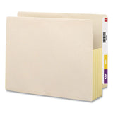Manila End Tab File Pockets, 3.5" Expansion, Letter Size, Manila, 10-box