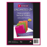 Organized Up Heavyweight Vertical File Folders, 1-2-cut Tabs, Letter Size, Assorted, 6-pack