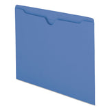 Colored File Jackets With Reinforced Double-ply Tab, Straight Tab, Letter Size, Blue, 100-box
