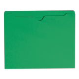 Colored File Jackets With Reinforced Double-ply Tab, Straight Tab, Letter Size, Green, 100-box
