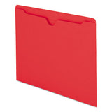 Colored File Jackets With Reinforced Double-ply Tab, Straight Tab, Letter Size, Red, 100-box