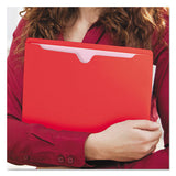 Colored File Jackets With Reinforced Double-ply Tab, Straight Tab, Letter Size, Red, 100-box