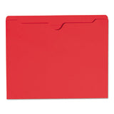 Colored File Jackets With Reinforced Double-ply Tab, Straight Tab, Letter Size, Red, 100-box