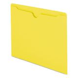 Colored File Jackets With Reinforced Double-ply Tab, Straight Tab, Letter Size, Yellow, 100-box