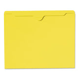 Colored File Jackets With Reinforced Double-ply Tab, Straight Tab, Letter Size, Yellow, 100-box