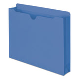 Colored File Jackets With Reinforced Double-ply Tab, Straight Tab, Letter Size, Blue, 50-box