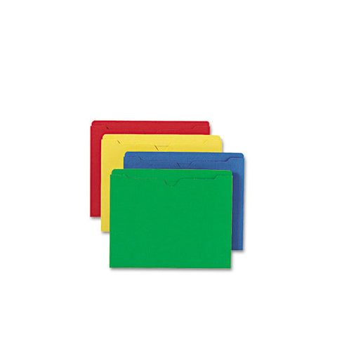 Colored File Jackets With Reinforced Double-ply Tab, Straight Tab, Letter Size, Assorted Colors, 100-box