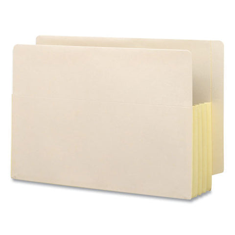 Manila End Tab File Pockets, 3.5" Expansion, Legal Size, Manila, 10-box