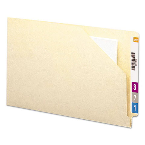 End Tab Jackets With Reinforced Tabs, Straight Tab, Legal Size, 11-pt Manila, 100-box