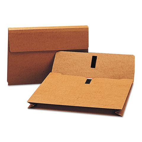 Expanding Wallet W- Hook And Loop Closure, 2" Expansion, 1 Section, Legal Size, Redrope