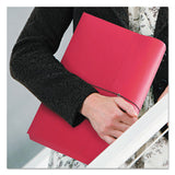 Expanding Wallet W- Elastic Cord, 2" Expansion, 1 Section, Letter Size, Red, 10-box