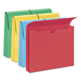 Expanding Wallet With Elastic Cord, 2" Expansion, 1 Section, Letter Size, Assorted, 50-box