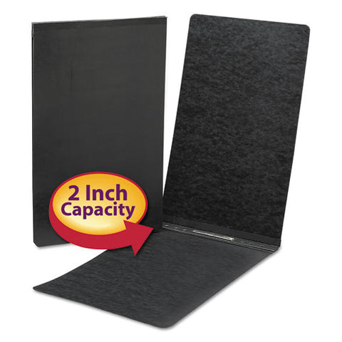 Top Opening Press Guard Report Cover, Prong Fastener, Legal, Black