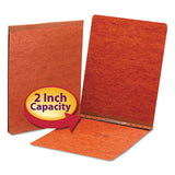 Top Opening Press Guard Report Cover, Prong Fastener, Letter, Red