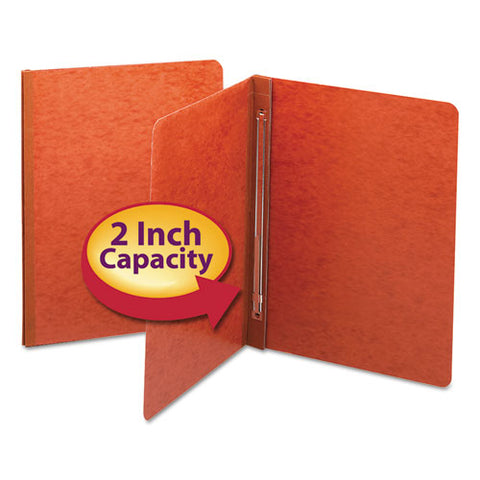 Side Opening Press Guard Report Cover, Prong Fastener, Letter, Red