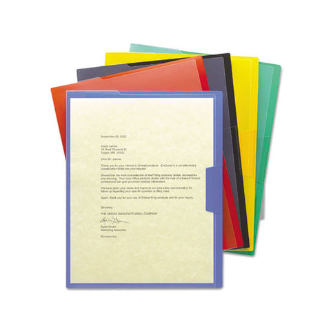Organized Up Poly Opaque Project Jackets, Letter Size, Assorted Colors, 5-pack