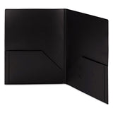 Frame View Poly Two-pocket Folder, 11 X 8.5, Clear-black, 5-pack