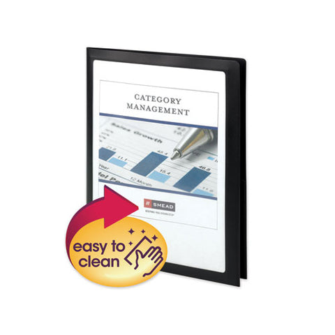 Frame View Poly Two-pocket Folder, 11 X 8.5, Clear-black, 5-pack