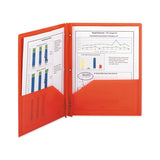 Poly Two-pocket Folder W-fasteners, 11 X 8 1-2, Red, 25-box