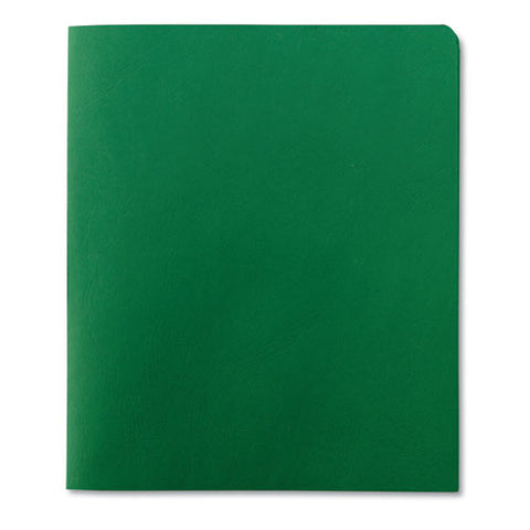 Two-pocket Folder, Textured Paper, Green, 25-box