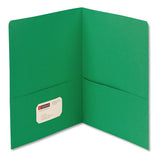 Two-pocket Folder, Textured Paper, Green, 25-box