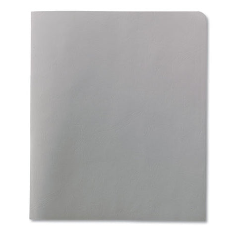 Two-pocket Folder, Textured Paper, White, 25-box