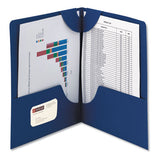 Lockit Two-pocket Folder, Textured Paper, 11 X 8 1-2, Dk Blue, 25-bx