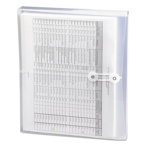 Poly String And Button Interoffice Envelopes, String And Button Closure, 9.75 X 11.63, Clear, 5-pack