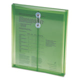 Poly String And Button Interoffice Envelopes, String And Button Closure, 9.75 X 11.63, Transparent Green, 5-pack