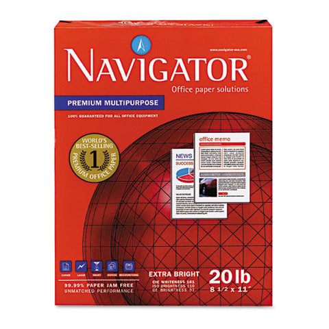 Premium Multipurpose Copy Paper, 97 Bright, 20 Lb, 8.5 X 11, White, 500 Sheets-ream, 10 Reams-carton