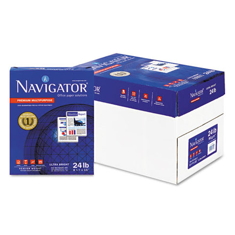 Premium Multipurpose Copy Paper, 97 Bright, 24 Lb, 8.5 X 11, White, 500 Sheets-ream, 10 Reams-carton