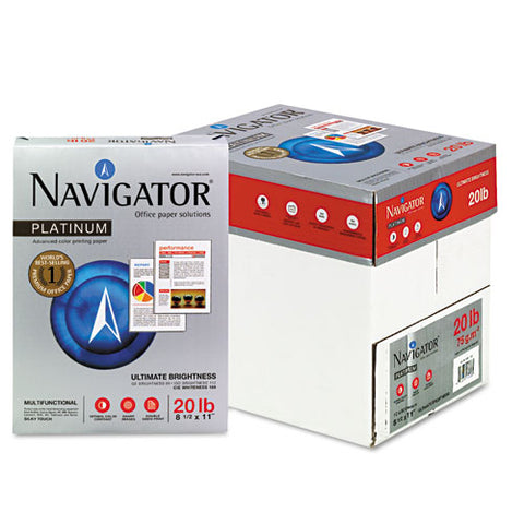 Platinum Paper, 99 Bright, 20 Lb, 8.5 X 11, White, 500 Sheets-ream, 5 Reams-carton