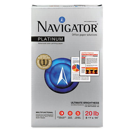 Platinum Paper, 99 Bright, 20 Lb, 8.5 X 14, White, 500 Sheets-ream, 10 Reams-carton