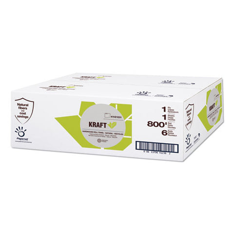 Heavenly Soft Hardwound Paper Towel, Kraft, 7.8" X 800 Ft, Brown, 6 Rolls-carton