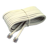 Telephone Extension Cord, Plug-plug, 25 Ft., Ivory