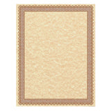 Parchment Certificates, Vintage, 8 1-2 X 11, Copper W- Burgundy-gold-foil Border, 50-pack